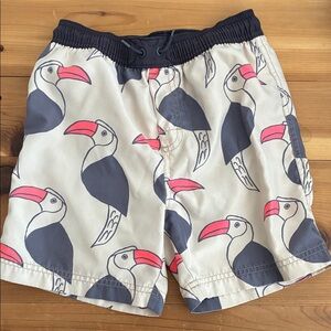 Tea Collection Kids Swim Trunks with Toucan Print